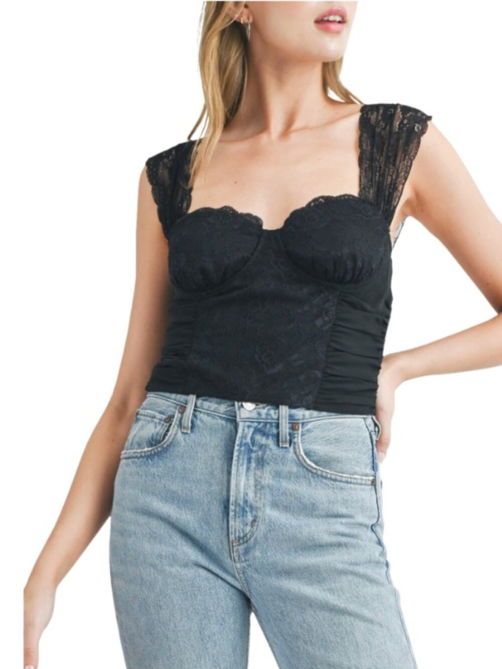 All in Favor Lace Corset Top